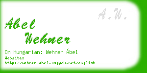 abel wehner business card