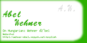 abel wehner business card